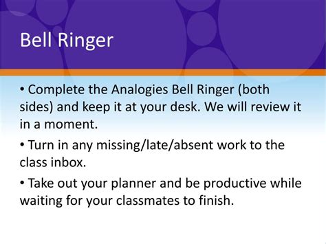 Ppt Bell Ringer Powerpoint Presentation Free Download Id2597275