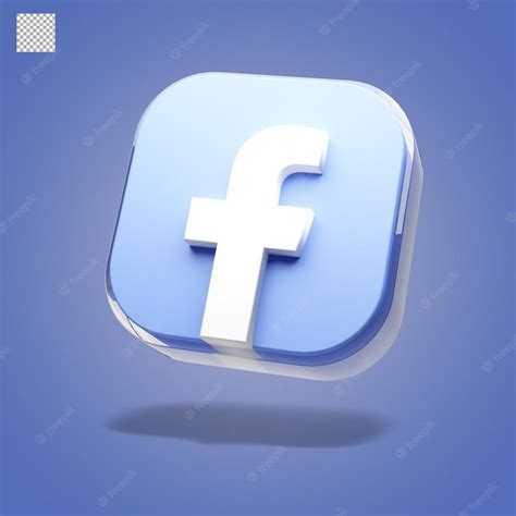 Premium Psd Facebook Logo 3d Rendering Isolated