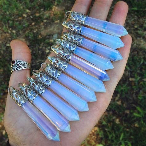 Opalite Crystal Point Necklace By ElevatedEnergy On Etsy