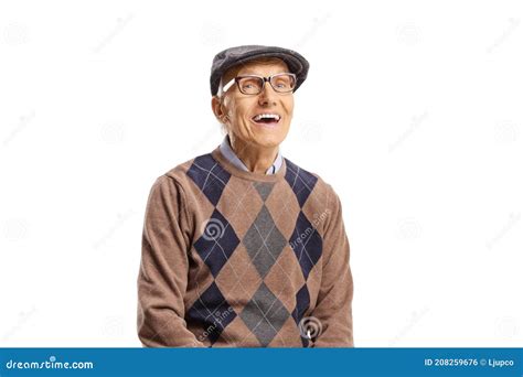 Cheerful Elderly Gentleman Smiling Stock Photo Image Of Single Mature