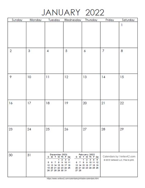 Download A Free Printable Monthly 2022 Calendar From