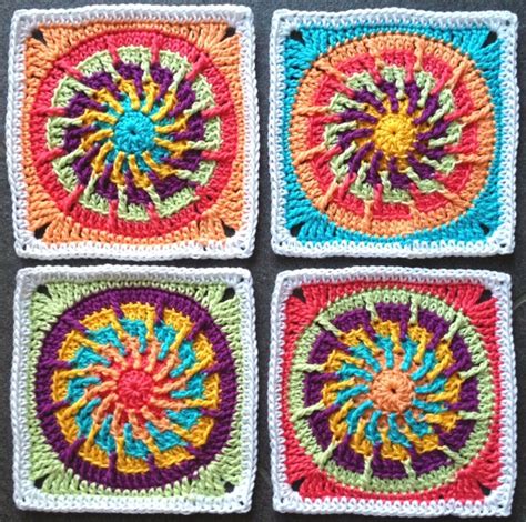 Crochet Pattern Granny Square Pin Wheel Pattern 3 Shapes | Etsy
