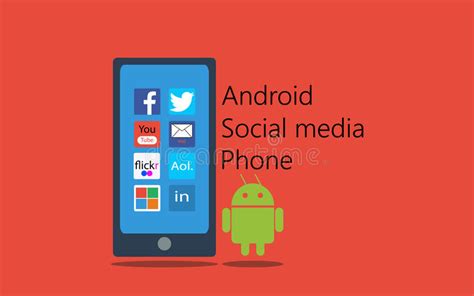 Android Social Media Phone Editorial Photo Illustration Of Icons