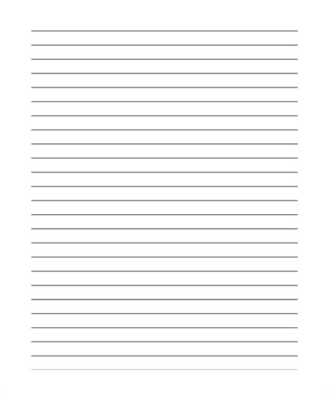 Lined Paper Template Pdf