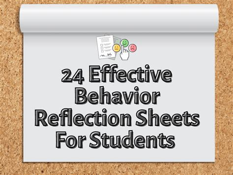 24 Effective Behavior Reflection Sheets For Students Teaching Expertise