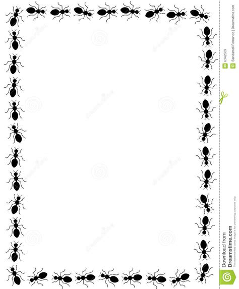 Black Ants Border Frame Stock Vector Illustration Of