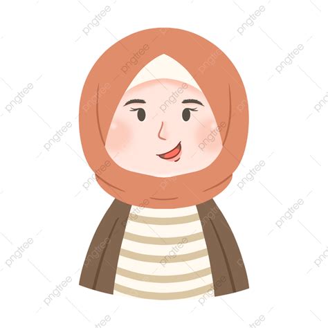لطيف الحجاب امرأة ابتسامة الكرتون الحجاب مسلم النساء Png وملف Psd