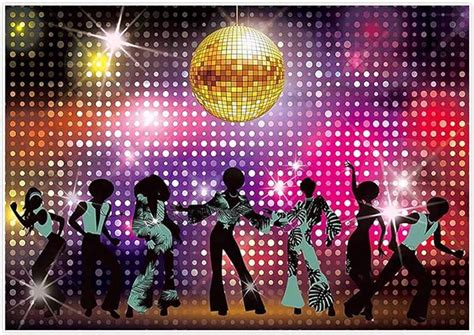 Allenjoy X Ft Vintage Disco Night Theme Neon Dance Party Backdrop Adults Shiny S S Birthday