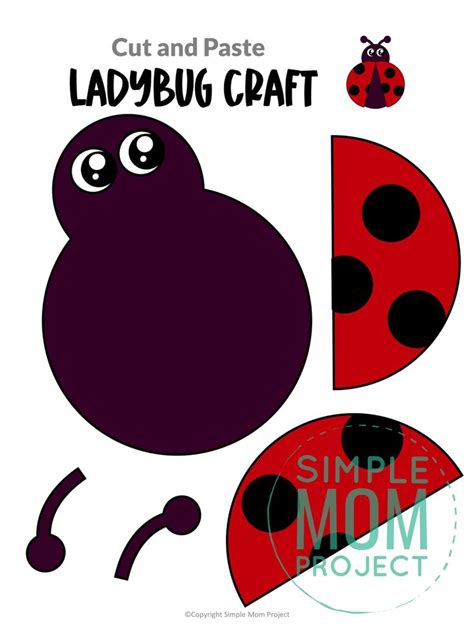 Free Printable Ladybug Craft Template Ladybug Crafts Bug Crafts