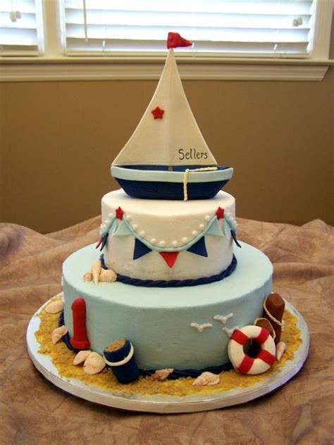 Nautical Theme Nautical Cake Boat Cake Shower Cakes