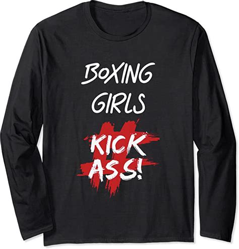 Boxing Girls Kick Ass T Shirt Boxers T Langarmshirt Amazonde Fashion