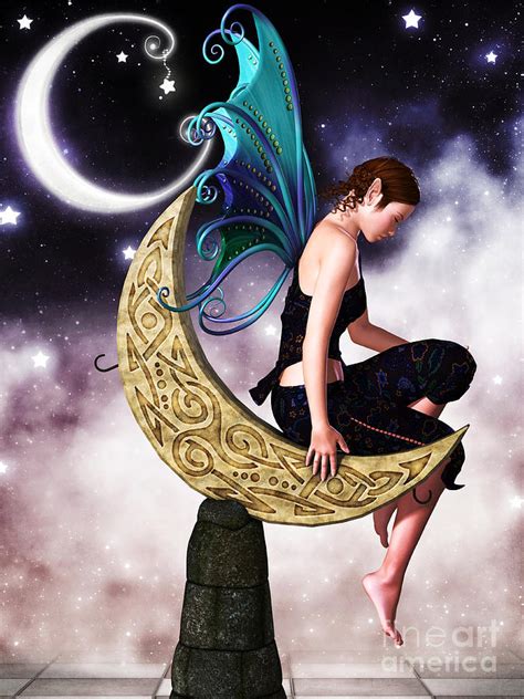 Moon Fairy Digital Art By Alexander Butler