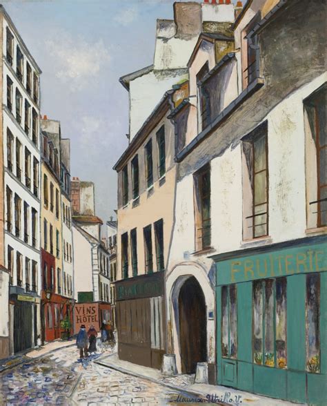 Maurice Utrillo French 1883 1955 Rue Broca Paris C1922 Oil On