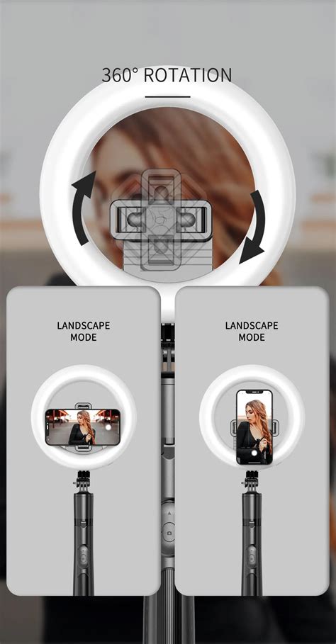 Cyke 3 In 1 Ring Light Tripod Phone Holder Live Video Portable Led Fill Light Selfie Stick