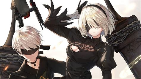 Nier Automata 2b And 9s Scenes Compilation Youtube