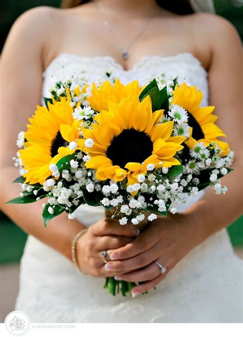Sunflower Roses And Babys Breath Bouquet