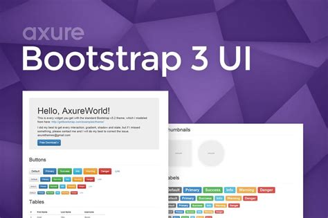 Axure Bootstrap 3 Ui Widget Library Uxui Land
