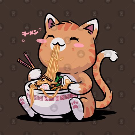 Cat Ramen Kawaii Neko Bowl Anime Otaku Caramel Cat Anime