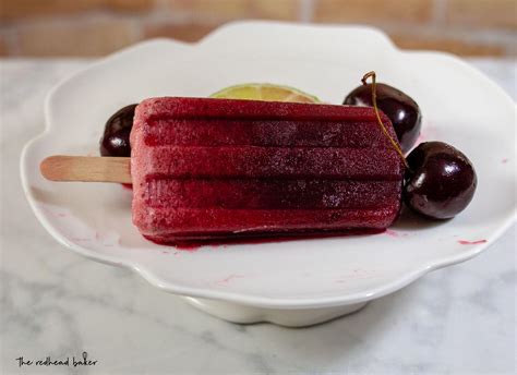 Frozen Cherry Limeade Pops Recipe By The Redhead Baker