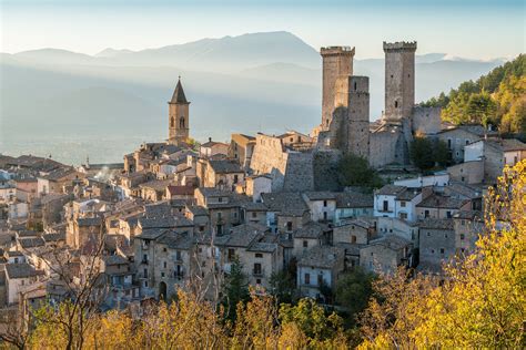 Abruzzo Fotografia Pacentro Laquila Italia Paesaggio Villaggio