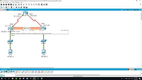 Configuring A Point To Point Gre Vpn Tunnel Packet Tracer V Youtube