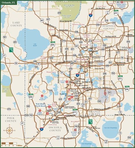 Orlando Metro Map Digital Vector Creative Force