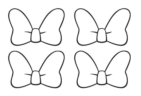 Minnie Mouse Ears Prinout Template Print And Copy To Pink Construction