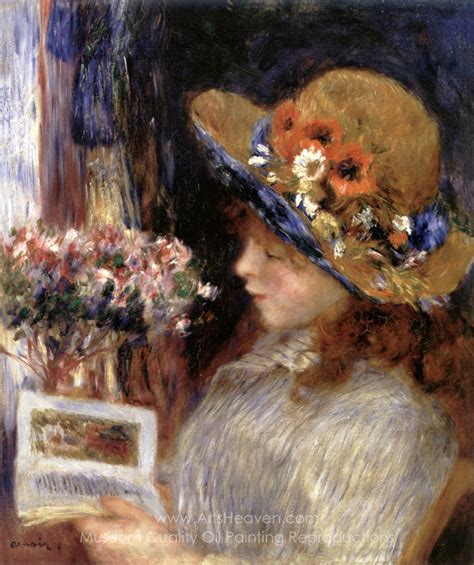 Pierre Auguste Renoir Young Girl Reading Painting Reproductions Save