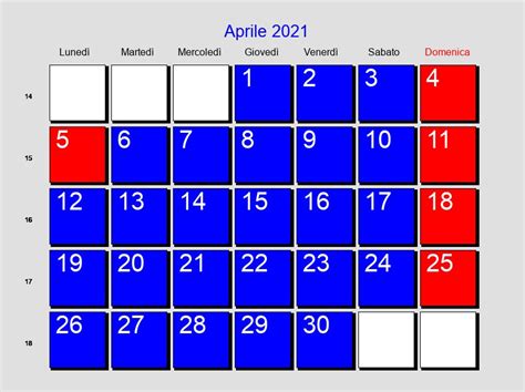 Calendario Aprile 2021 Con Festività E Fasi Lunari Pasqua