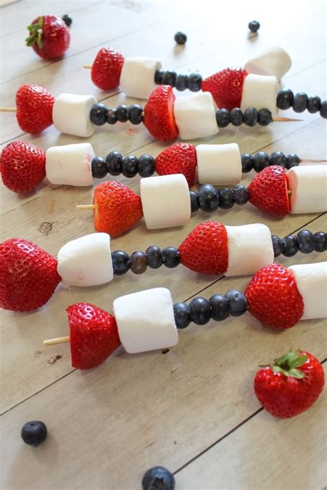 Super Easy Patriotic Fruit Kabobs Bake Me Some Sugar