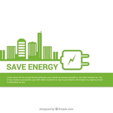 Save Energy Background Vector Free Download