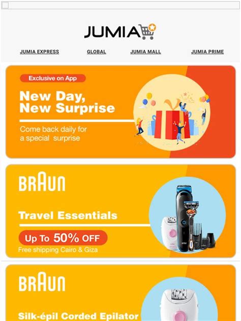 Jumia Egypt New Email Newsletters Shop Sales Discounts And Coupon Codes