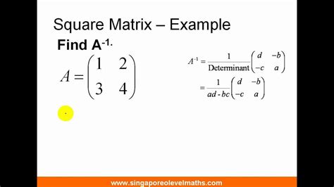 Konstrukte wie die determinante und die inverse einer matrix geben auskunft über die lösungsmengen linearer gleichungssysteme. GCE O-Level A-Maths: Matrix & its Inverse - YouTube