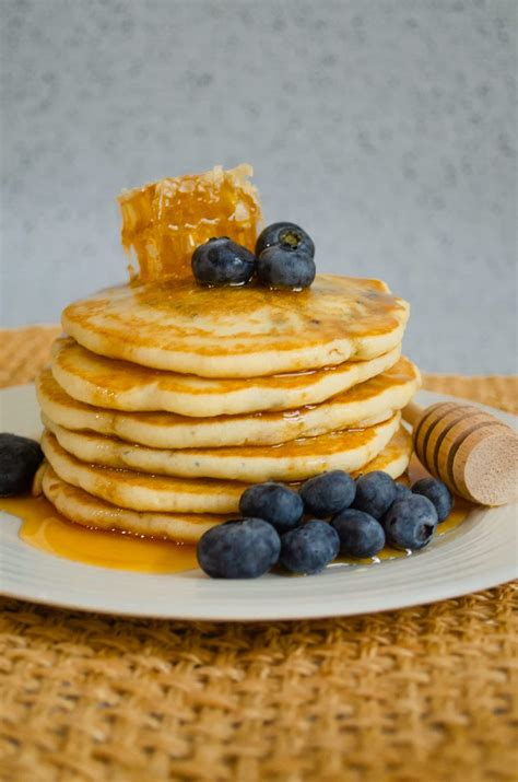 Extra Fluffy Honey And Blueberry Pancakes Pure Southern Honey