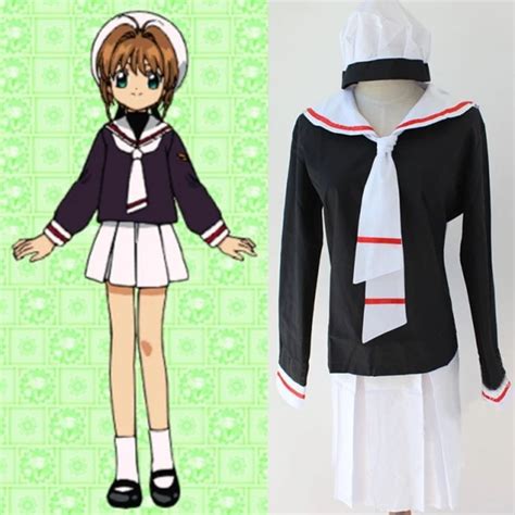 Anime Card Captor Sakura School Uniform Cosplay Costume Kinomoto Sakura