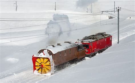 Rotary Snowplow Train Snow Plow Work Train