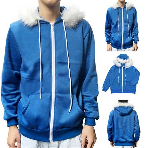 Undertale Sans Cosplay Costume Blue Hoodie Hooded Winter Sweater Jacket