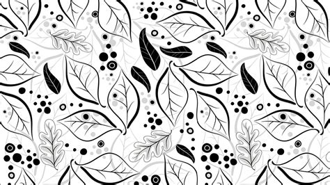 Black And White Leaf Pattern Hd Abstract Wallpapers Hd Wallpapers