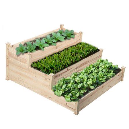 28 best diy raised bed garden ideas: 3 Tier Wooden Elevated Raised Garden Bed Planter Box Kit ...