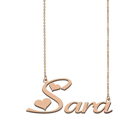 Gold Name Necklace Sara Mx