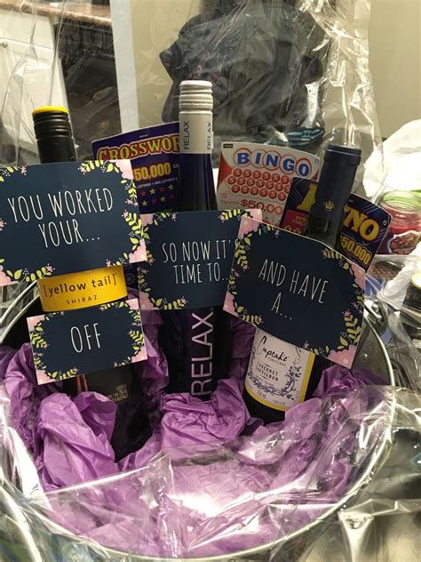 It was a wonderful celebration, and everyone involved enjoyed the graduation day. Retirement Gift Basket | Retirement party gifts ...