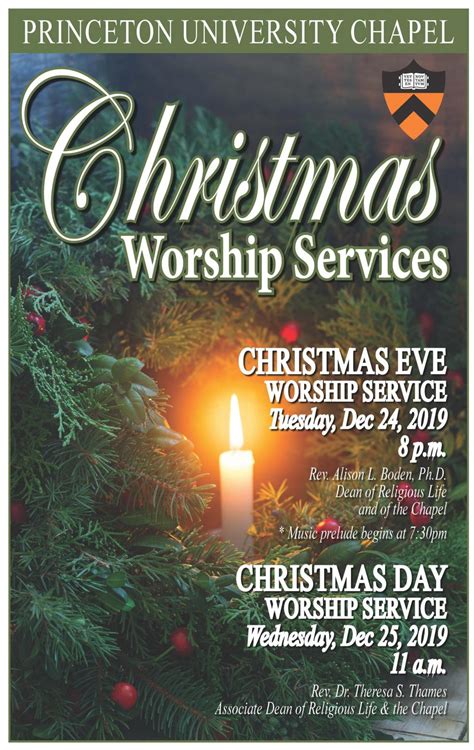 Christmas Eve Worship Service Religious Life
