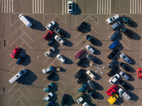 Overhead View Of Car Parking Slots Editorial Stock Photo Image Of