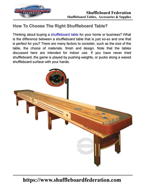 How To Choose The Right Shuffleboard Table By The Shuffleboard