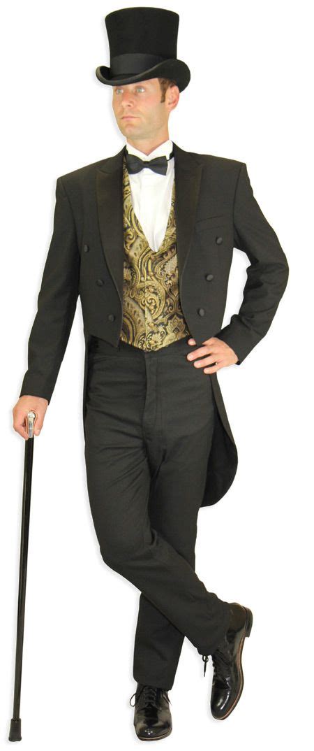 Victorian Formal Tailcoat Black Wool Edwardian Clothing Victorian Clothing Outfits