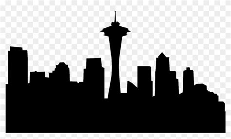 1610 X 946 6 Seattle Skyline Silhouette Png Transparent Png
