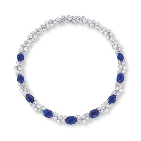 A Sapphire And Diamond Necklace By Harry Winston Jewelry Group