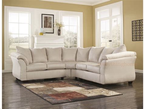 Ashley Signature Microfiber Fabric Sectional Sofa In Sage Green Or