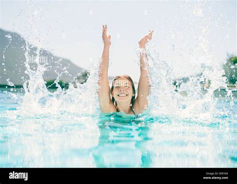 Woman Swimming Pool Hi Res Stock Photography And Images Alamy