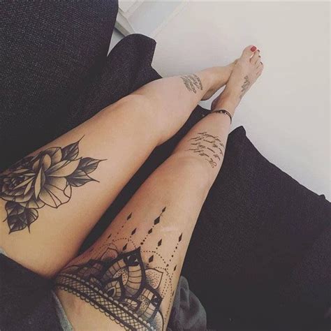 The human leg, in the general word sense, is the entire lower limb of the human body, including the foot, thigh and even the hip or gluteal region. Pin on Tattoos for Women
